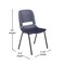 Emma and Oliver Ergonomic Shell Stack Chair - 16" Seat Daycare Home School